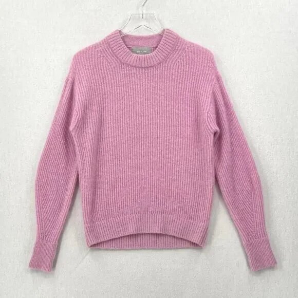 Everlane 100% Cashmere Ribbed Cocoon Crew Neck Sweater in Lilac - Medium - Picture 8 of 8